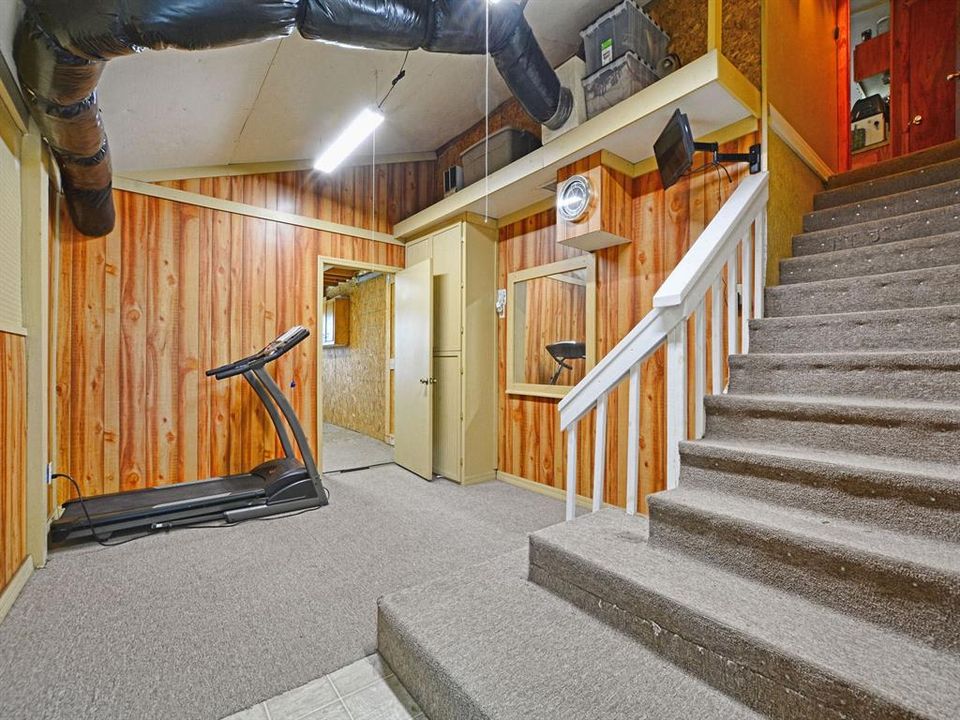 Big Barn stair case to Man Cave