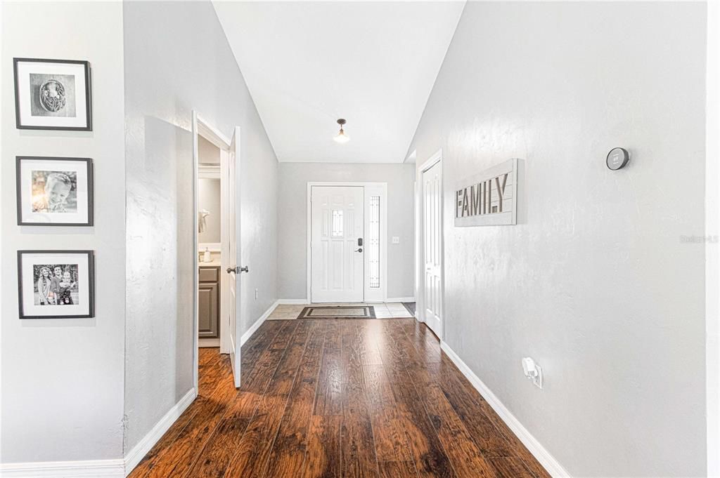 Interior Entryway with half bath