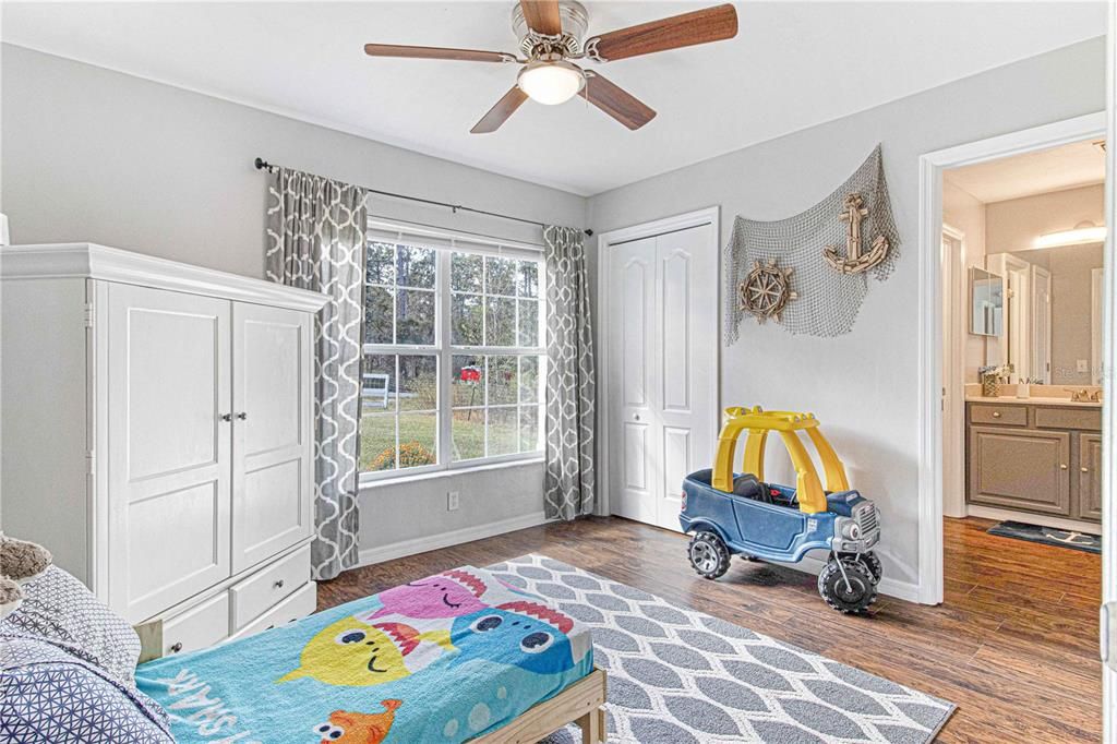 Guest room leading to Jack & Jill bathroom