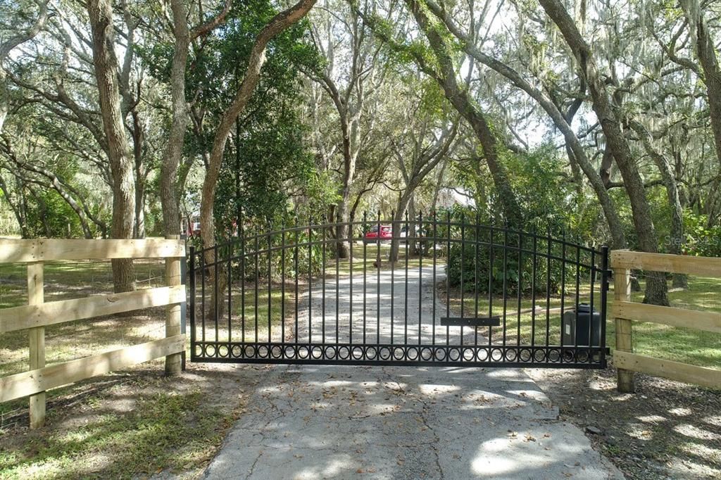 Driveway with gate