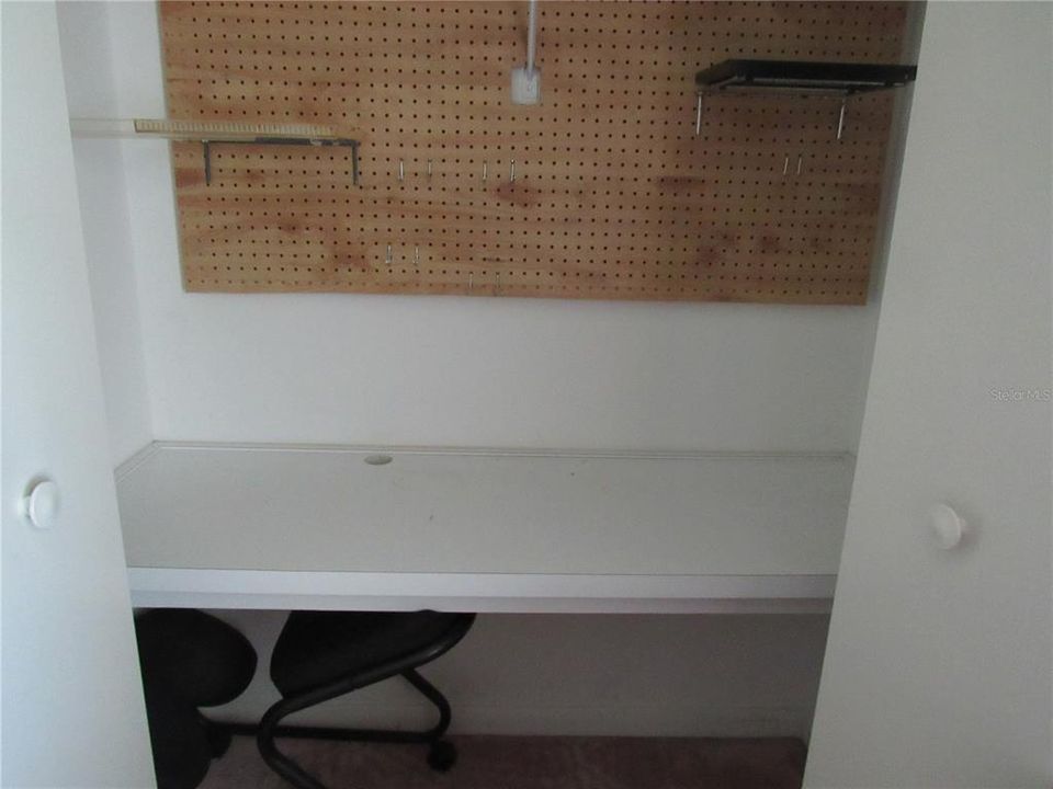 Office space in closet