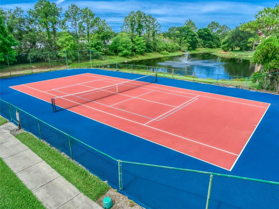 Tennis Court was recently resurfaced