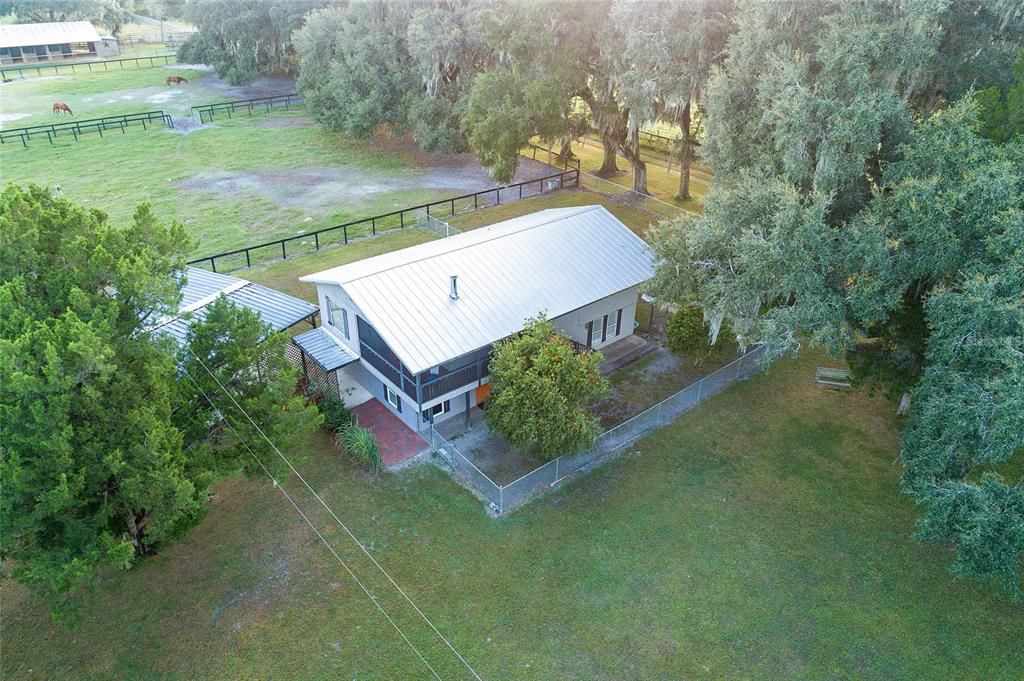 Aerial of Home & Barn