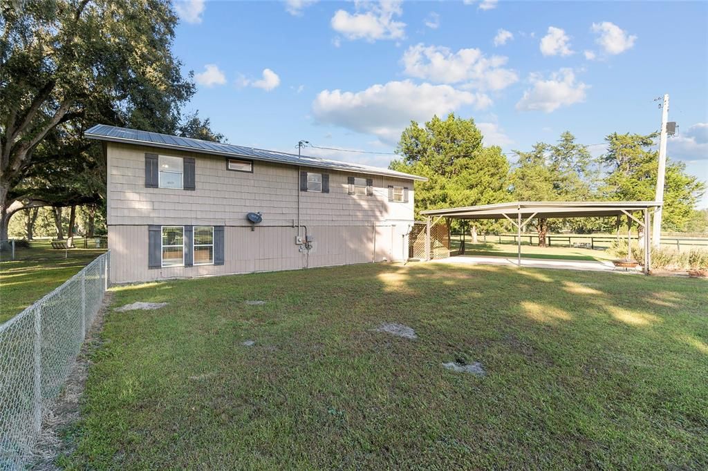 Back Yard & Carport