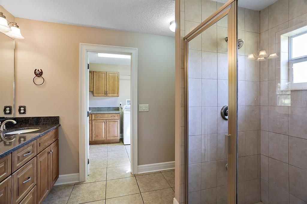 Master Bath with Access to Laundry Room
