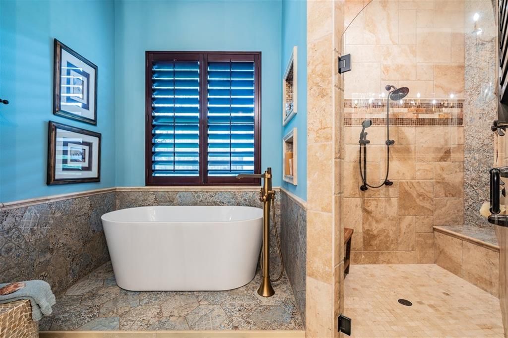 Bench seating in the shower