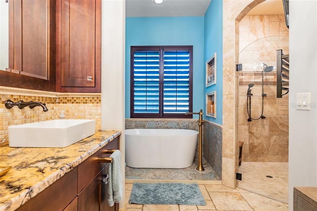 Soaking tub; oversized, step in shower