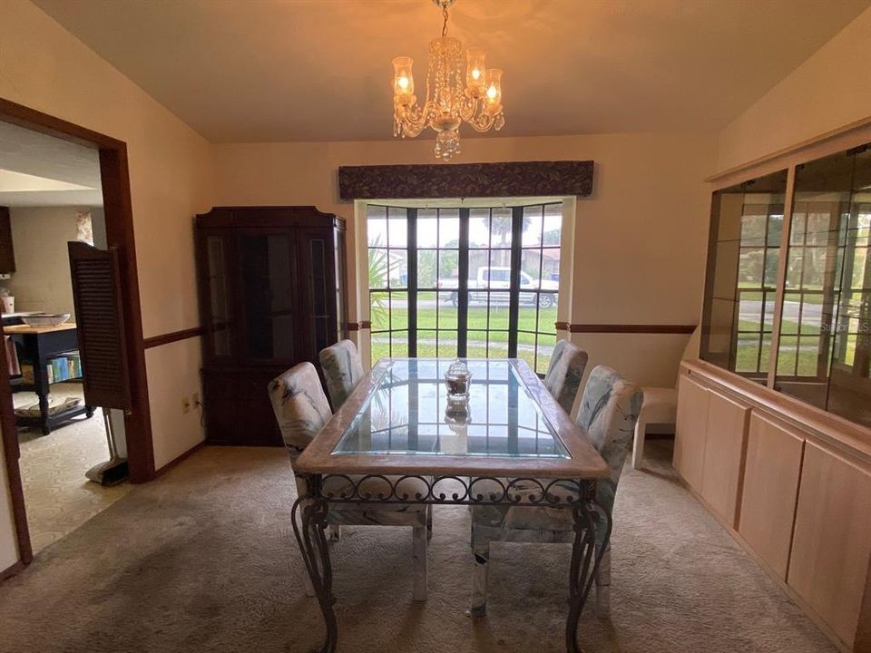 dining room with access to kitchen