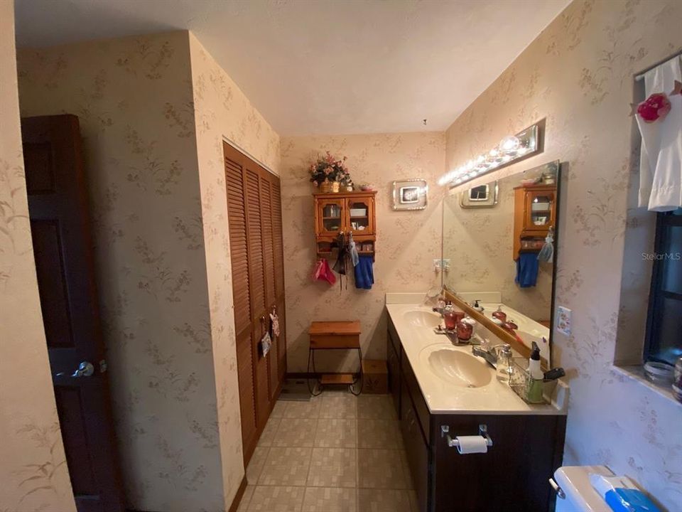 Guest bathroom connects to bedroom 2