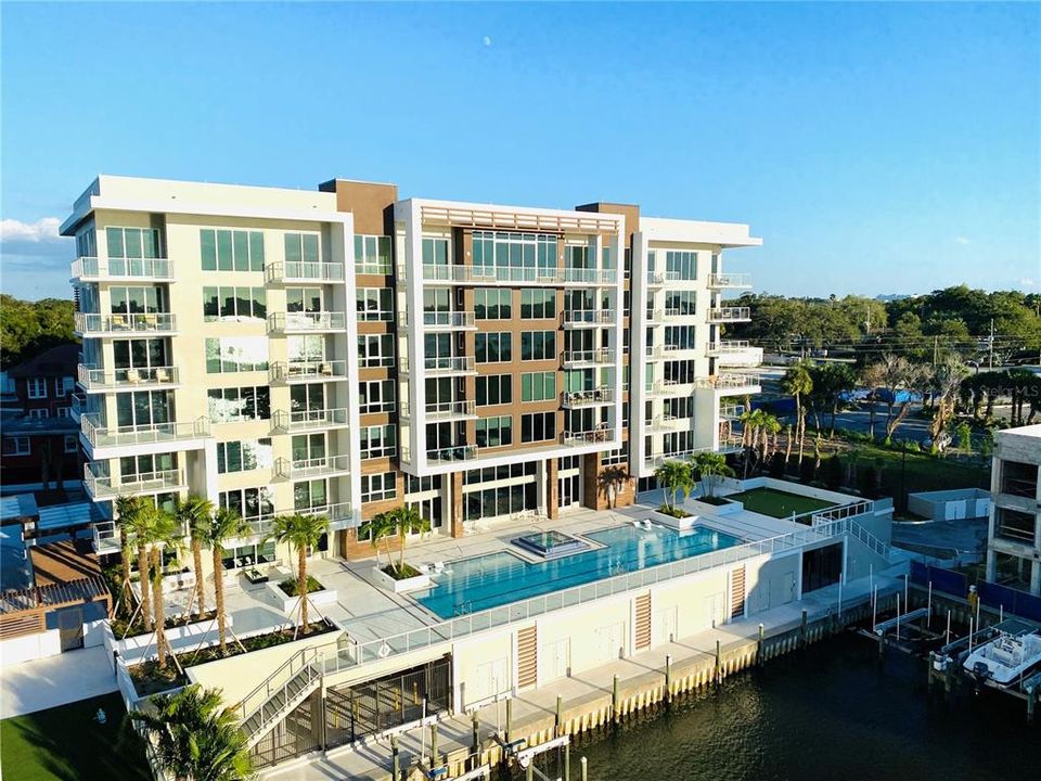 Poolside building