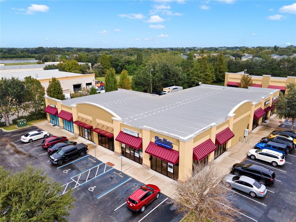 Aerial view of the front