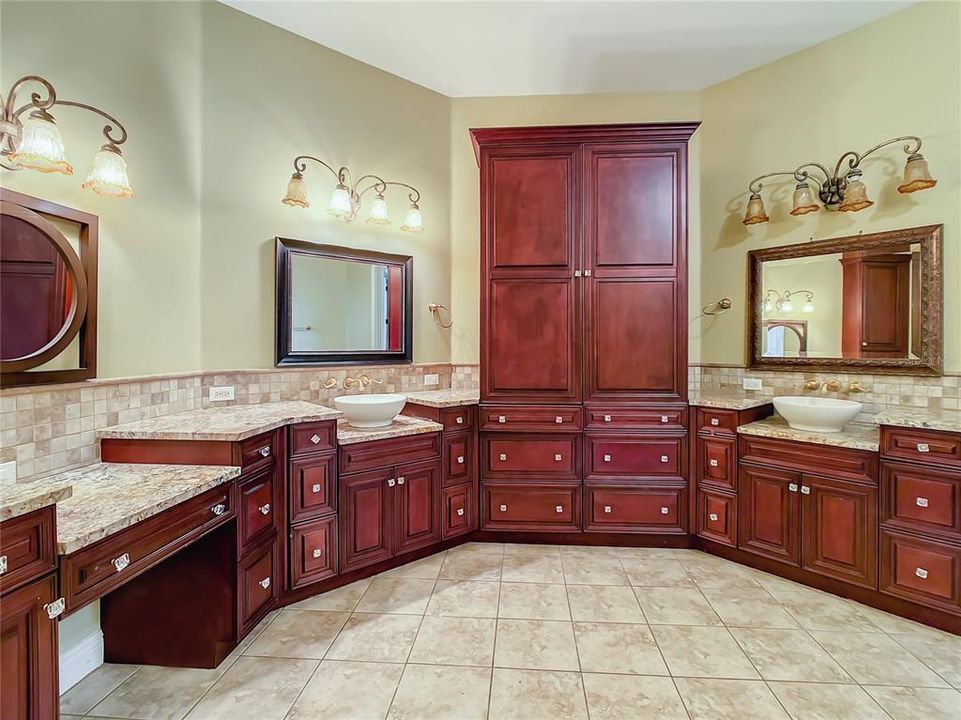 Master Bathroom with Dual Vanities and Sinks
