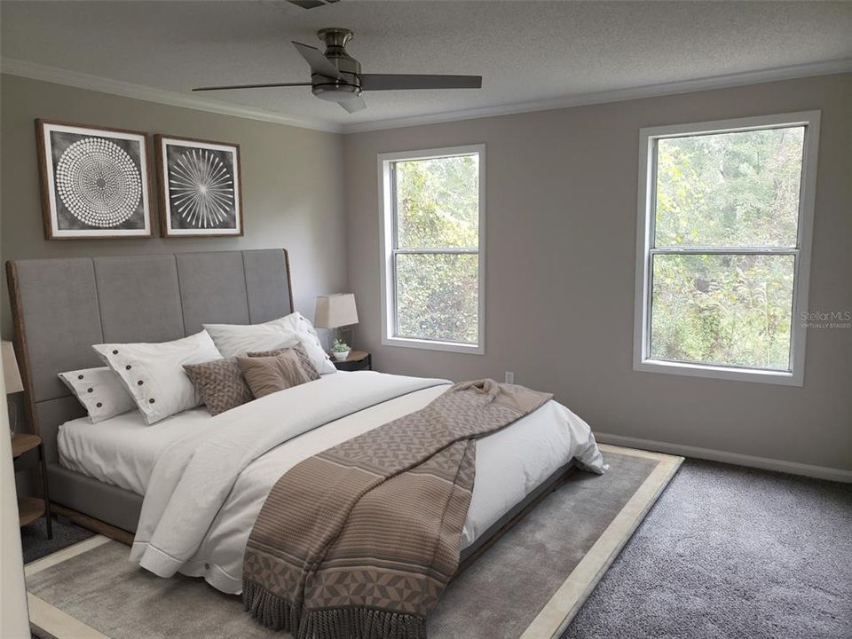 Virtually staged: Master Bedroom