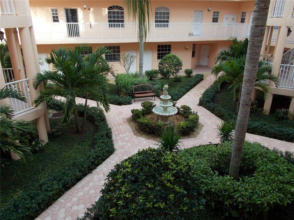 Courtyard just outside front door.