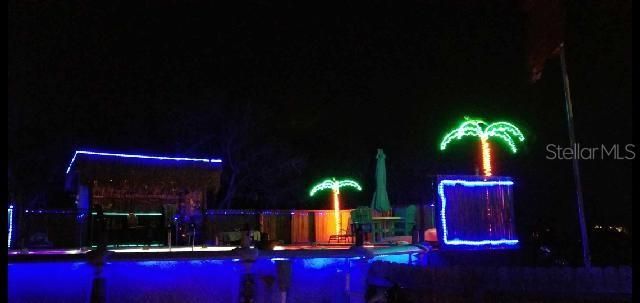 Pool Lights at Night