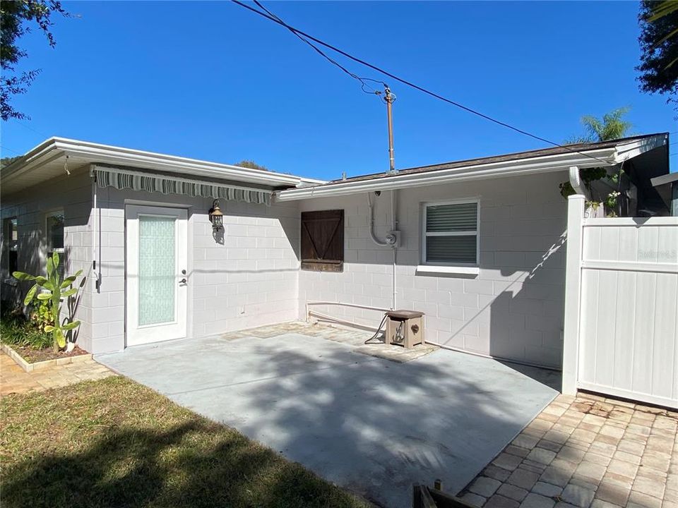 Rear patio for entertaining and BBQing