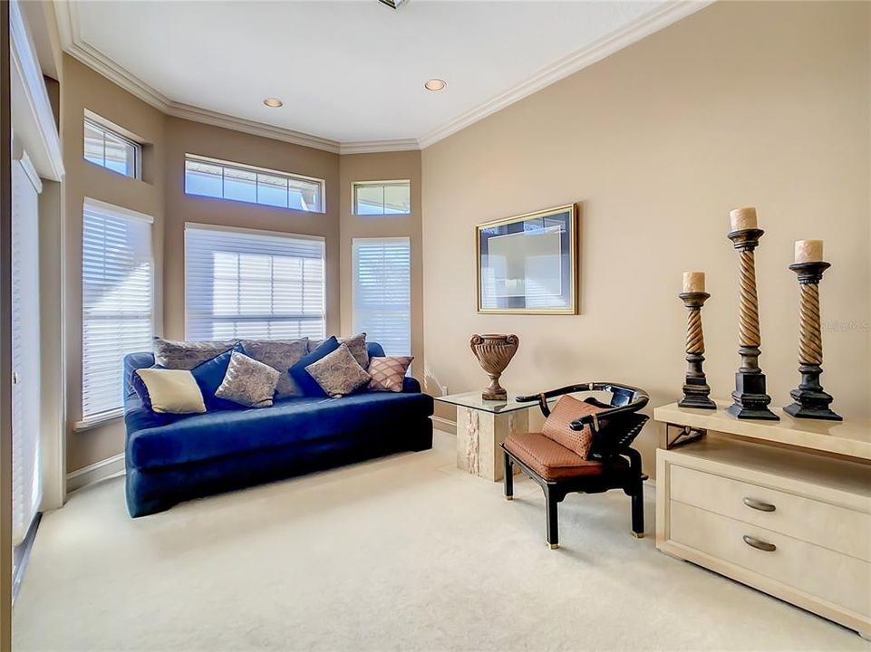 sitting area in  master suite