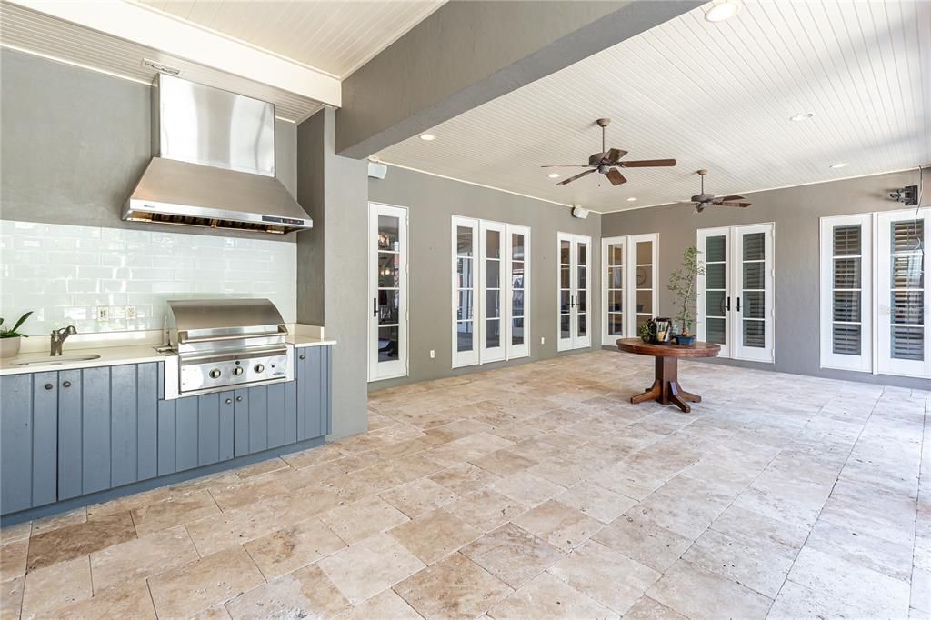 Spacious Screened Porch with Summer Kitchen