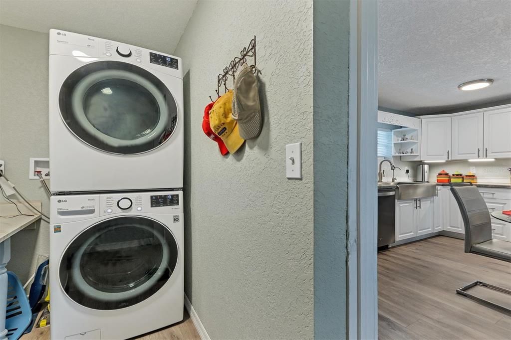 Laundry room in guest house+ storage