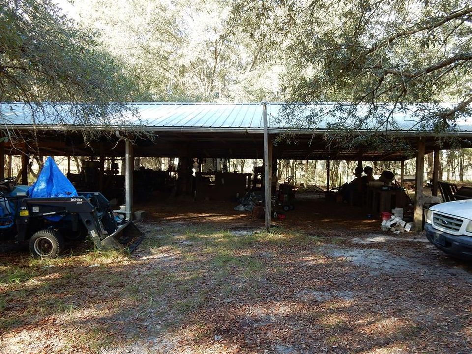 Pole Barn behind House