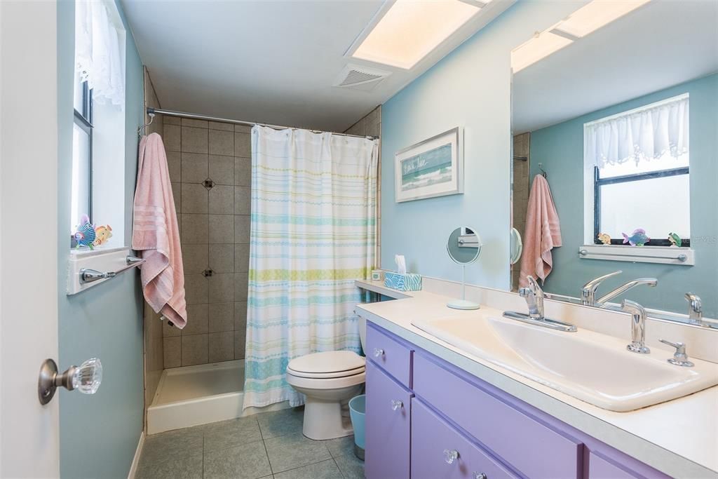 Owners full bathroom with walk in shower