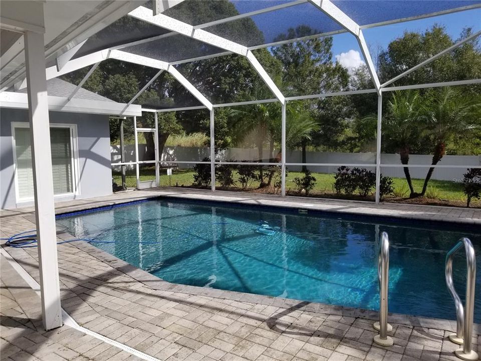 The Pool screened enclosure is vaulted