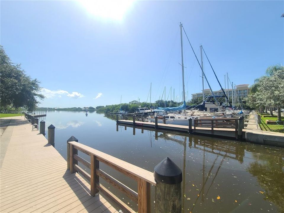 at the Majestic Safety Harbor Marina you can watch the sail boats coming in or going out