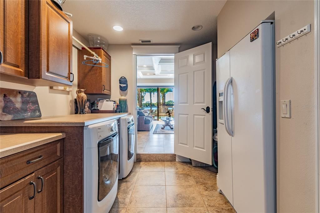 Laundry Room with 2nd Refrigerator