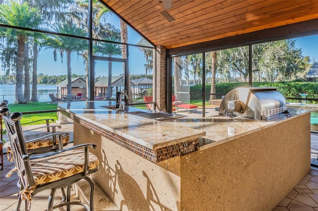 Today's Granite Countertops with Generous Size Outdoor Kitchen Bar
