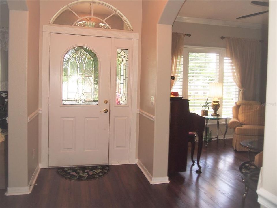 entry way and view into formal living area