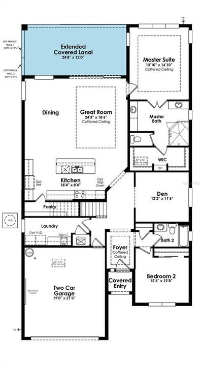 Floorplan for First Floor of 1105 Victoria Hills Drive