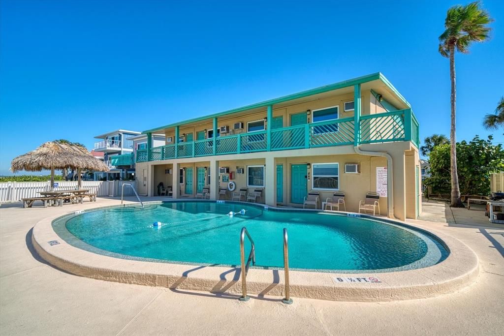 A total of 16 units, this well kept property with a beachy flair, has much to offer.