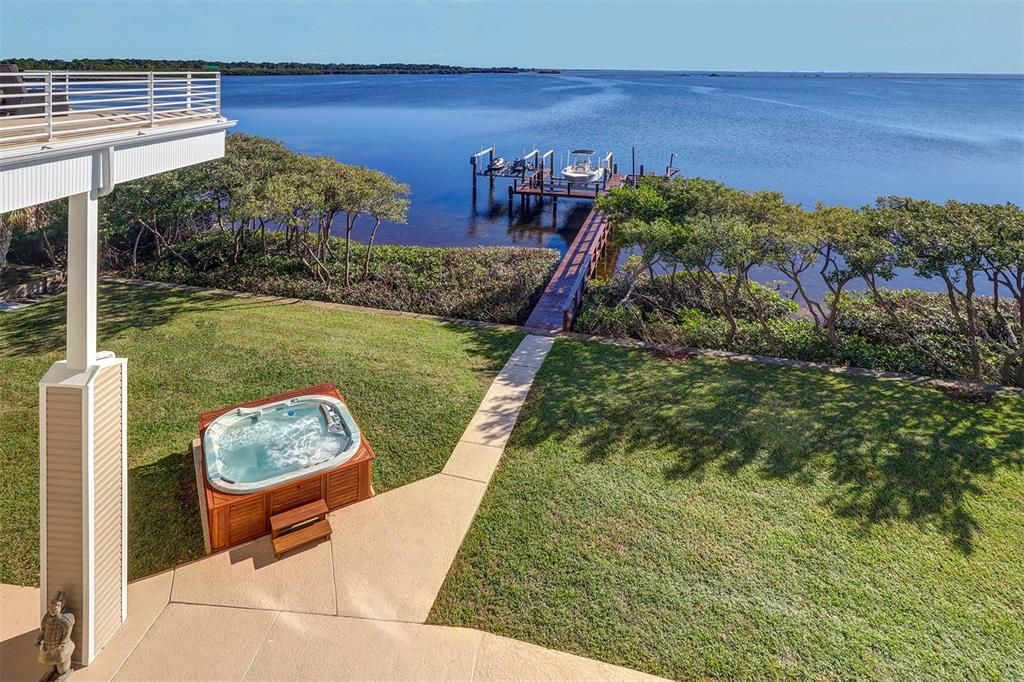 Views to the Hot Tub and Dock