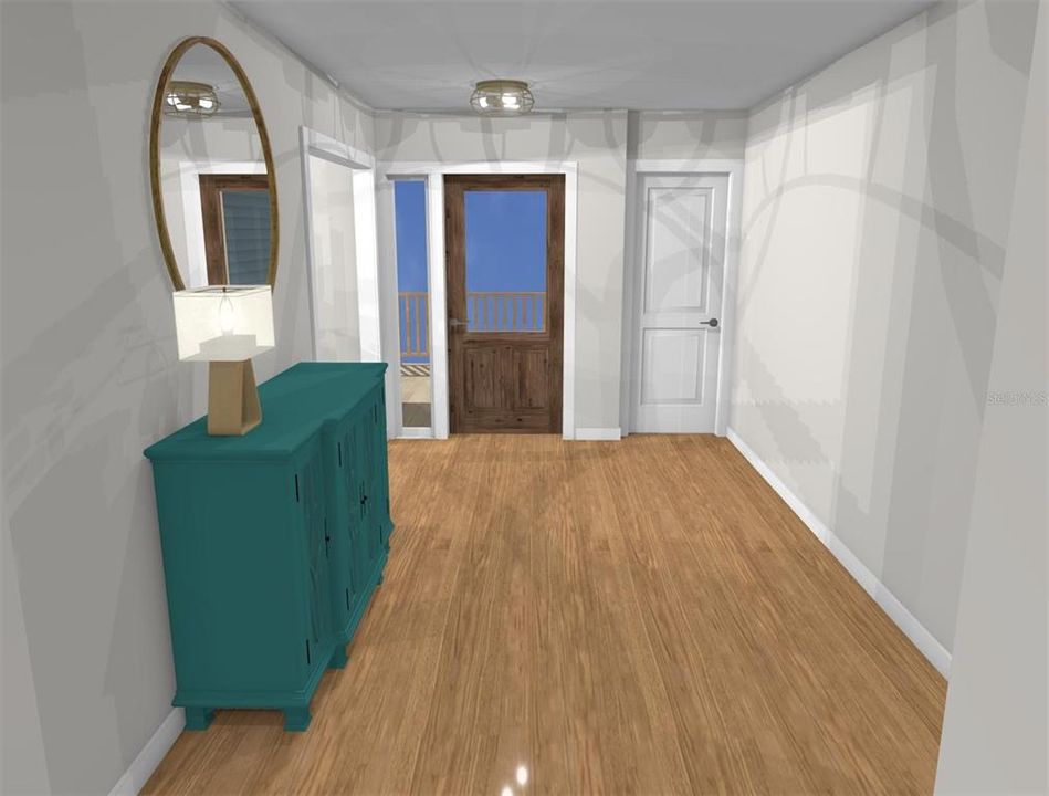 Staged Rendering of Foyer