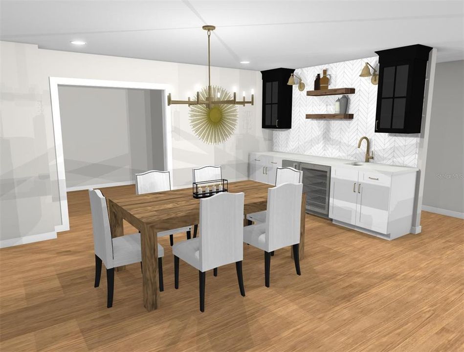 Contractor Rendering of renovated Dining