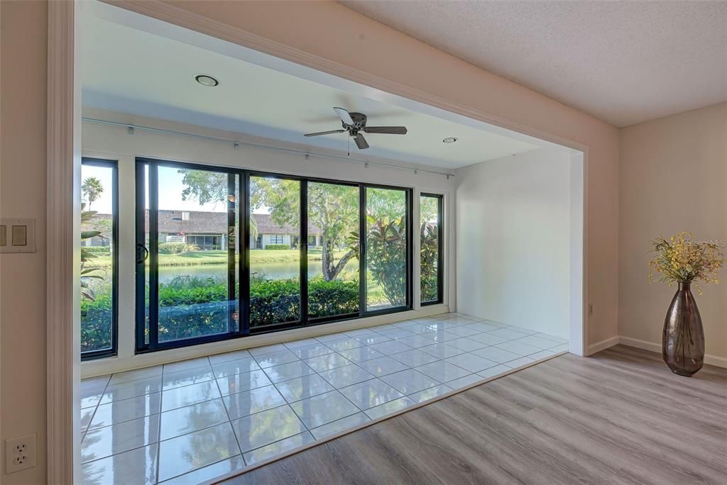 The enclosed lanai adds additional living space. It is under air with hurricane proof sliders. Not to mention the amazing Waterview.