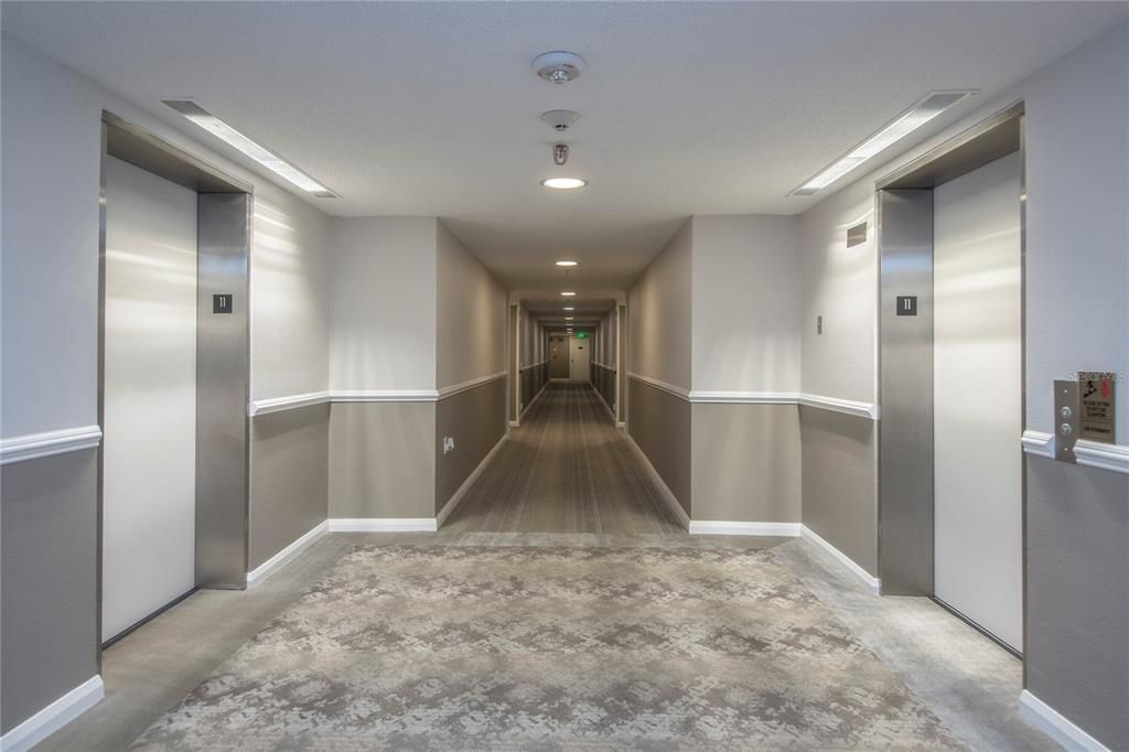 hallway to condo