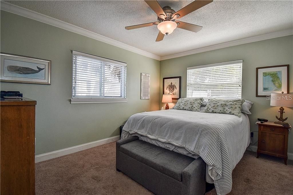 Large bedroom with cable TV, closets, nicely appointed