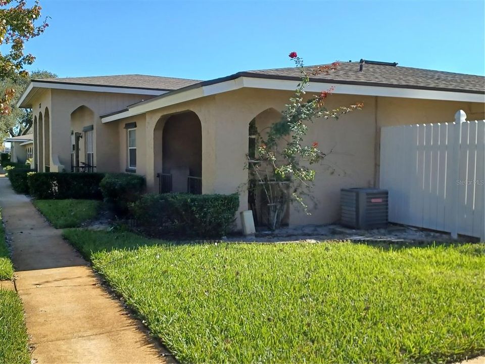 Sidewalk to front entry