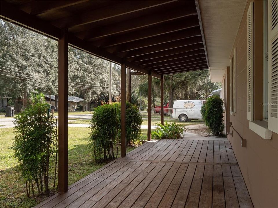 Covered Long Front Porch