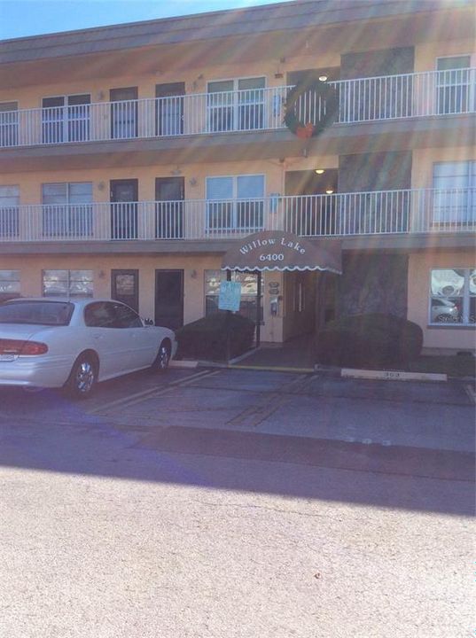 Front of condo building