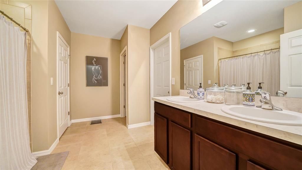 Separate water closet and additional closet in the Masterbath