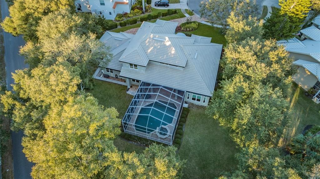 Great aerial of the back yards