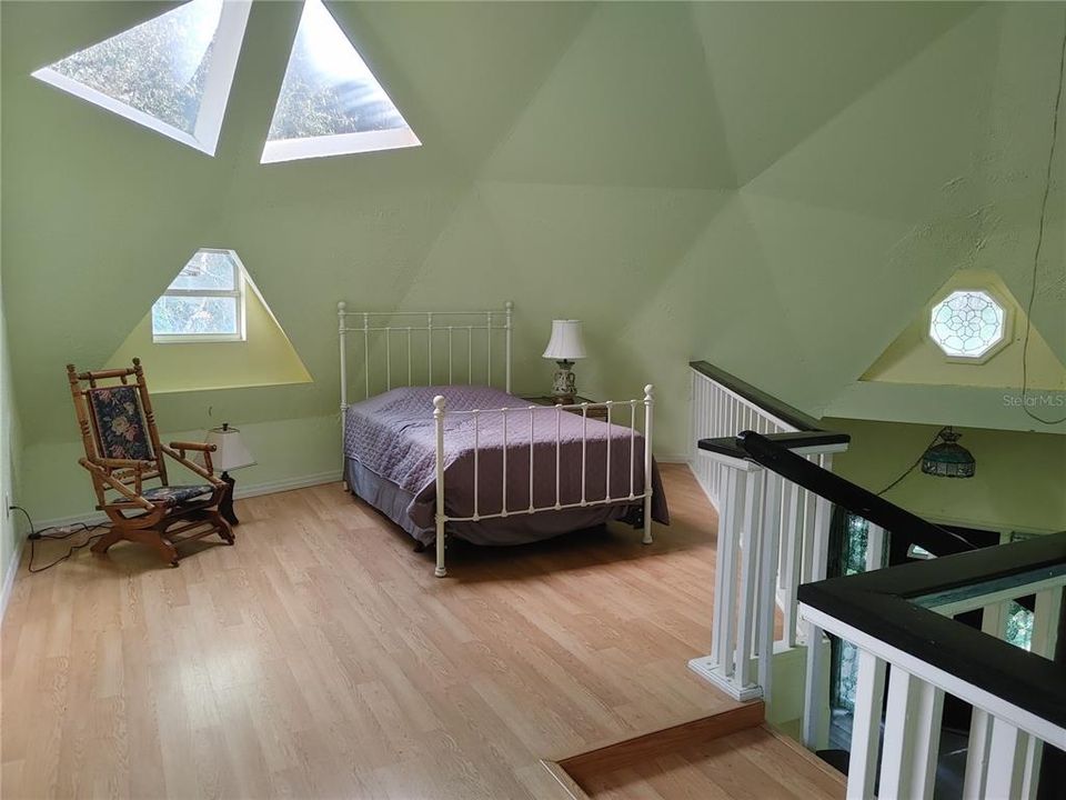 bedroom area in loft