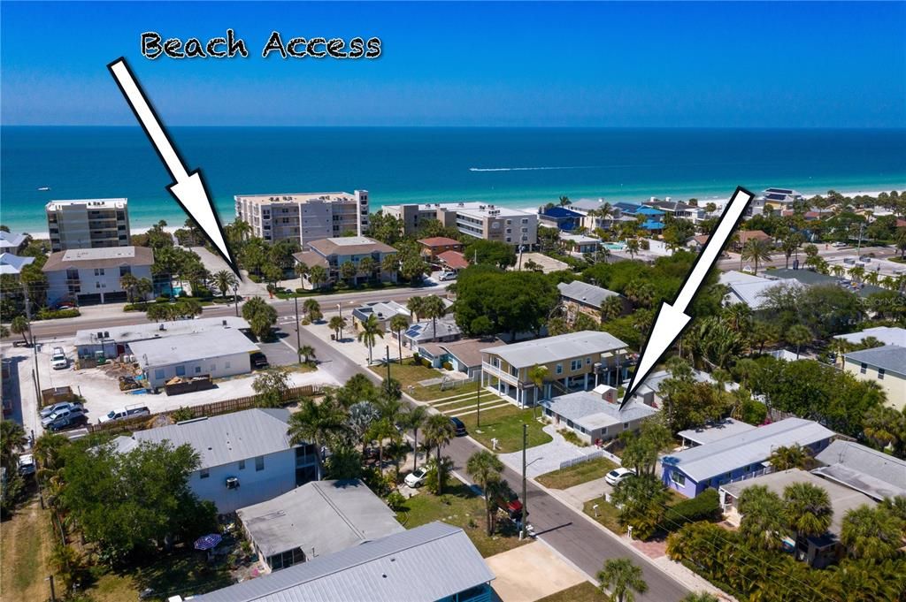 Beach access at end of street