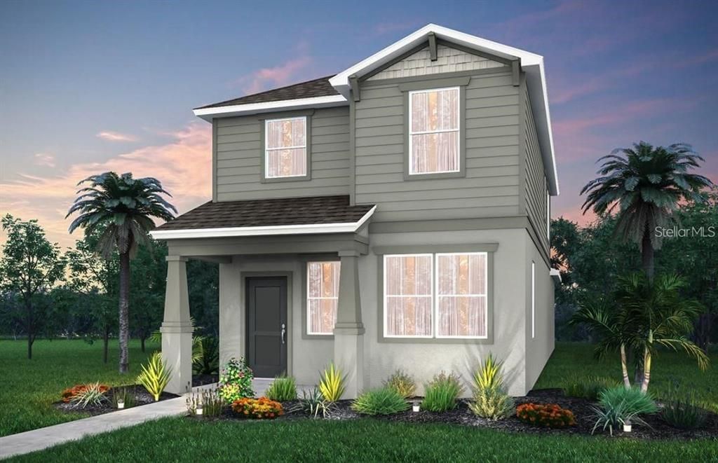 Exterior Design - Artist rendering for this new construction home. Pictures are for illustration purposes only. Elevations, colors and options may vary.