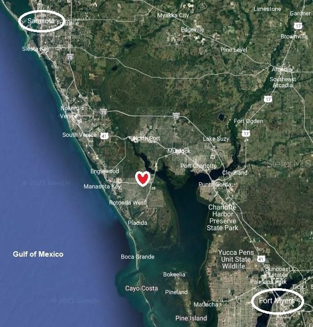 Centrally located in between Sarasota and Fort Myers
