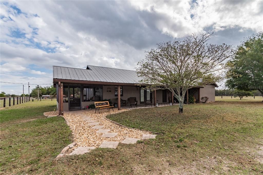 Back porch with tile