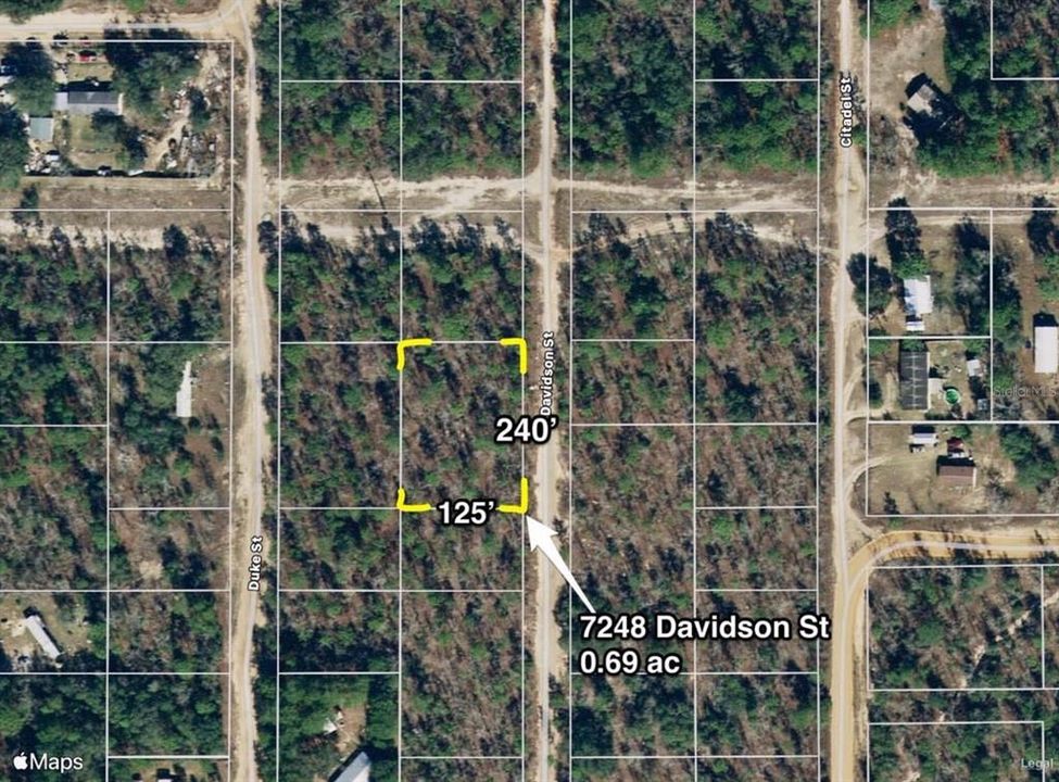Recently Sold: $4,950 (0.69 acres)