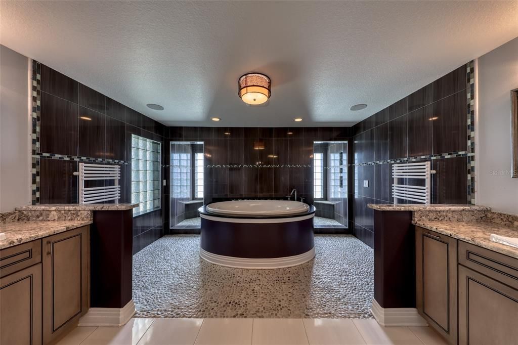 Main Master Bath with Dual Sinks and Garden Spa